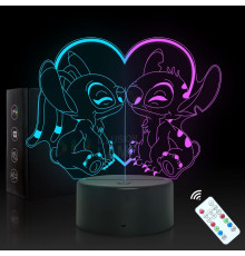 3D LED нічник-лампа Shenjia із сенсорним керуванням та 16 режимами зміни кольору
