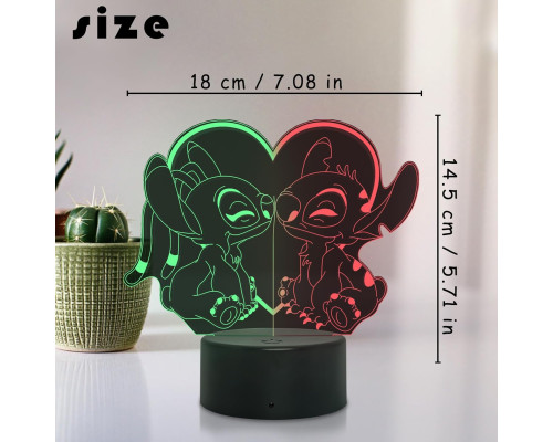 3D LED нічник-лампа Shenjia із сенсорним керуванням та 16 режимами зміни кольору