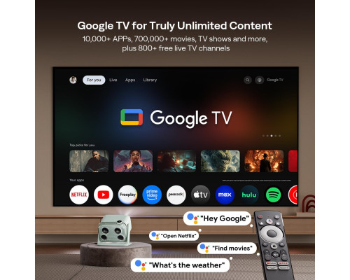 Проектор Aurzen BOOM mini Google TV Smart Projector з Wi-Fi та Bluetooth