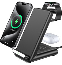 Бездротова зарядна станція QKXC X3Pro 20 Вт, чорний (my-19010)