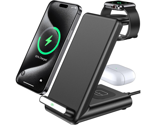 Бездротова зарядна станція QKXC X3Pro 20 Вт, чорний (my-19010)