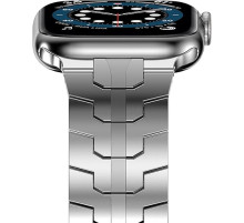 Браслет із нержавіючої сталі NewWays Grade 2 сумісний з Apple Watch Ultra 2 49 мм, Series 10 46 мм, Series 9, Series 8 (my-13090)