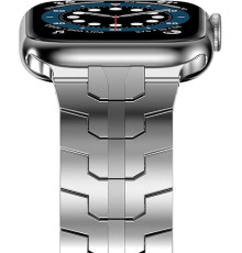Браслет із нержавіючої сталі NewWays Grade 2 сумісний з Apple Watch Ultra 2 49 мм, Series 10 46 мм, Series 9, Series 8 (my-13090)