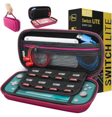 Чохол для Nintendo Switch Lite Orzly з місцем для зберігання ігор та аксесуарів, рожевий (my-16015)