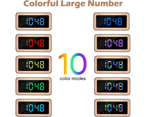 Світловий будильник ANNNGUL BT200 з кольоровим RGB-підсвічуванням, білий (my-19017)