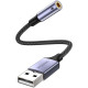 Адаптер MOSWAG USB аудіоадаптер для зовнішньої звукової карти з 3,5-мм стереоконвертером Aux, чорний (my-16072)