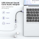 Адаптер MOSWAG USB аудіоадаптер для зовнішньої звукової карти з 3,5-мм стереоконвертером Aux, чорний (my-16072)