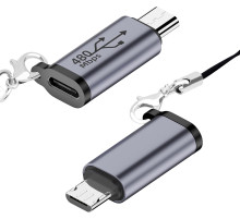 Адаптер Seminer Type-C Female на Micro USB Male підтримує синхронізацію даних, сумісний із Samsung Galaxy S8/S8+ (2 шт.) (my-16074)