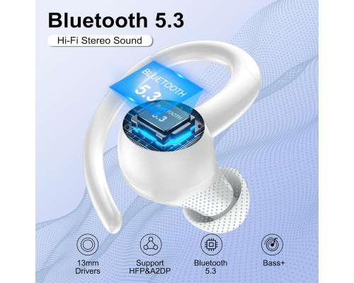 Бездротові Bluetooth навушники Csasan V90 білий (my-8113)