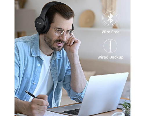 Бездротові навушники з мікрофоном KVIDIO WH201A (my-8099)