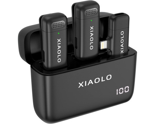 Комплект бездротових петличних мікрофонів XIAOLO SZY-MIC03 для iPhone (my-11066)