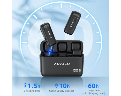 Комплект бездротових петличних мікрофонів XIAOLO SZY-MIC03 для iPhone (my-11066)