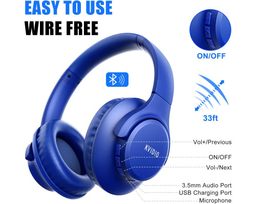 Bluetooth-навушники KVIDIO WH201A HiFi (my-11011)