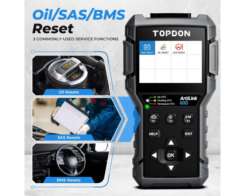 Діагностичний інструмент до автомобіля TOPDON AL600 зчитувач кодів ABS SRS (my-8014)