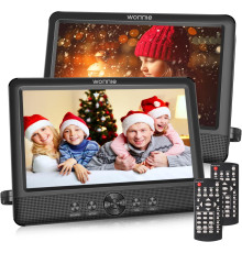 Портативний 10,5-дюймовий DVD-плеєр WONNIE SMJ1011 із двома екранами 1280x800, чорний (my-19020)