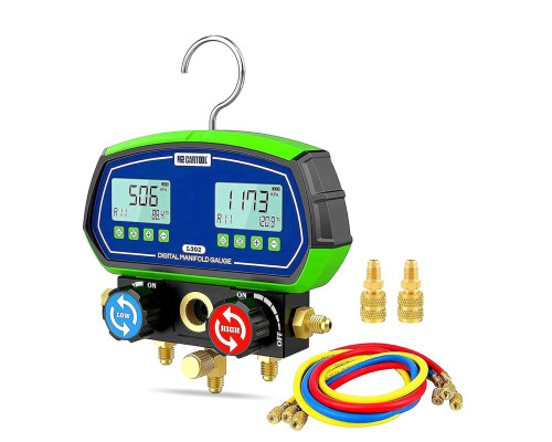 Цифровий манометр MR CARTOOL L302 для кондиціонера, з 3 шлангами (my-19012)