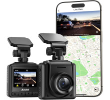 Відеореєстратор Avylet A1, WiFi 2K, зовнішній GPS, 1,5-дюймовий IPS-екран, чорний (my-19016)
