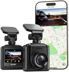 Відеореєстратор Avylet A1, WiFi 2K, зовнішній GPS, 1,5-дюймовий IPS-екран, чорний (my-19016)