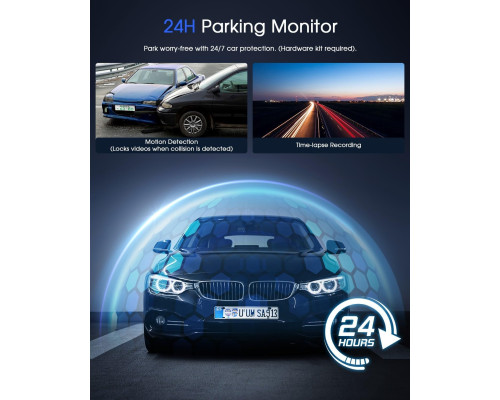 Відеореєстратор Avylet A1, WiFi 2K, зовнішній GPS, 1,5-дюймовий IPS-екран, чорний (my-19016)