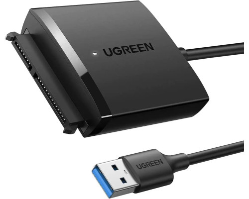 Кабель адаптер UGREEN SATA-USB 3.0 адаптер жорсткого диска SATA I/II/III, чорний (my-16042)