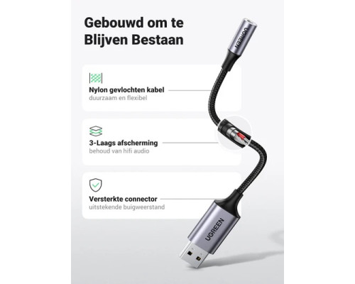 USB-адаптер в роз'єм 3,5-мм UGREEN (my-16039)
