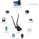 Wi-Fi-карта Ubit WiFi 6 AX3000E PCIE Max 2974 Мбіт/с, тридіапазонна (my-19004)