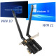Wi-Fi-карта Ubit WiFi 6 AX3000E PCIE Max 2974 Мбіт/с, тридіапазонна (my-19004)