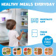 Дитячий Lunch Box Umami KidsBlue зі столовими приладами, 3 відділення, ідеальний розмір порцій для дітей віком від 4 до 12 років, синій (my-13109)