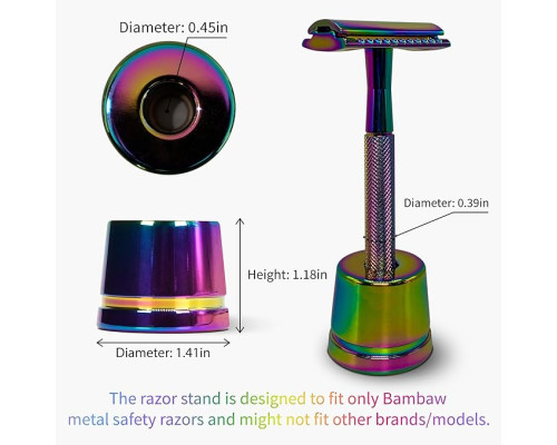 Підставка Bambaw для безпечної бритви Double Edge, колір веселка (my-16023)