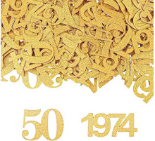 Прикраса на 50-річчя GoldRock Confetti 3,4-4,6 см, упаковка 100 шт., Золотий (my-13074)