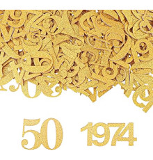 Прикраса на 50-річчя GoldRock Confetti 3,4-4,6 см, упаковка 100 шт., Золотий (my-13074)