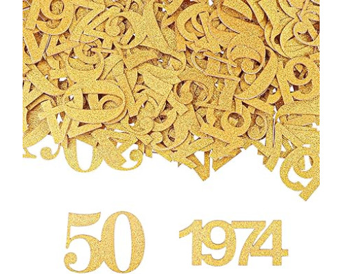 Прикраса на 50-річчя GoldRock Confetti 3,4-4,6 см, упаковка 100 шт., Золотий (my-13074)