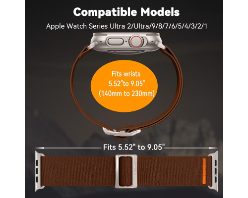 Змінний ремінець Chinber з еластину Solo Loop для iWatch Series Ultra 8 7 6 5 4 SE 2 упаковки, Розмір: 38mm 40mm 41mm (my-13169)