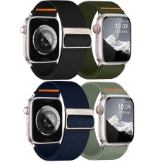 Змінний ремінець Chinber Solo Loop 4 упаковки, сумісних з Apple Watch 45 мм, 44 мм, 42 мм, 49 мм, 41 мм, 40 мм, 38 мм, для чоловіків та жінок (my-13168)