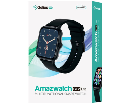 Розумний годинник Gelius Pro GP-SW003 (Amazwatch GT2 Lite) чорний (my-11136)