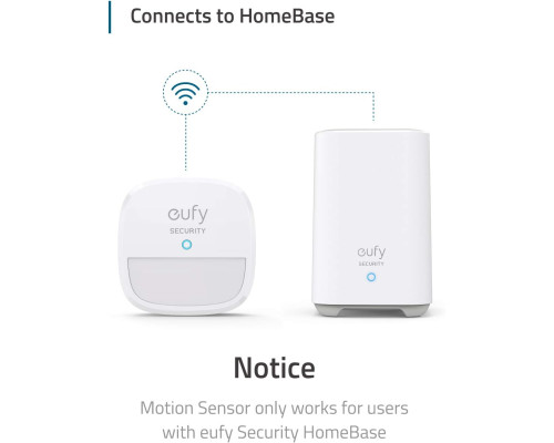 Датчик руху, домашня система охорони сигналізації Eufy Security охоплення 100° регульована чутливість білий (my-8119)