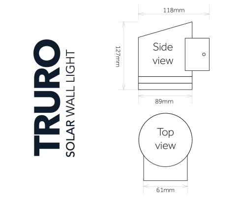 Настінний світильник Truro Solar версія Anthracite (my-6127)