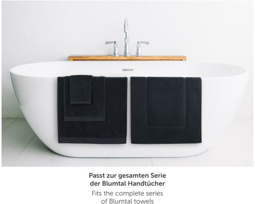 Комплект з 2 килимків для ванної Blumtal EB0009 - м'який килимок для душу, 100% бавовна, темно-синій (my-13171)