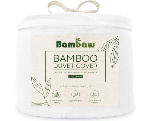 Постільна білизна Bambaw, що охолоджує, з бамбука 135x200 см. білого кольору (my-16077)