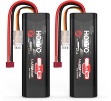 Акумулятор HOOVO 2S 7,4 В 50C 4000 мАг LiPo з Т-подібним штекером для радіокерованих машин 2шт (my-19170)