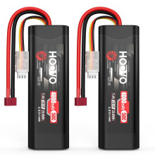 Акумулятор HOOVO 2S 7,4 В 50C 4000 мАг LiPo з Т-подібним штекером для радіокерованих машин 2шт (my-19170)