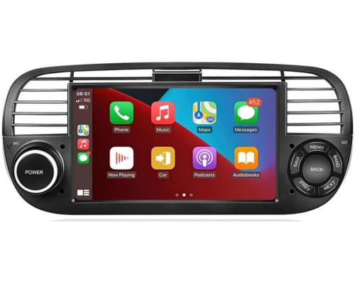 Автомобільна магнітола GOJOHO CarNav Fiat 500 Radio з GPS/CarPlay 7 дюймів (my-19126)