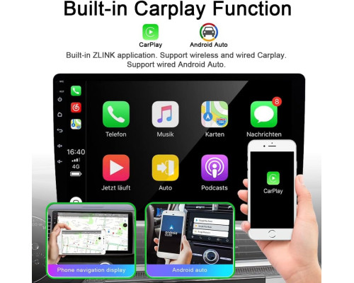 Автомобільна магнітола GOJOHO CarNav Fiat 500 Radio з GPS/CarPlay 7 дюймів (my-19126)