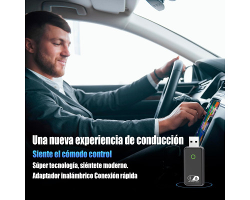 Бездротовий адаптер GreenVacShop Carplay для iOS та Android, Bluetooth FM-передавач (my-19180)