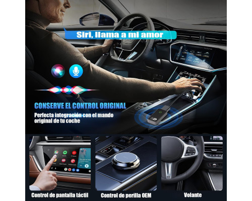 Бездротовий адаптер GreenVacShop Carplay для iOS та Android, Bluetooth FM-передавач (my-19180)