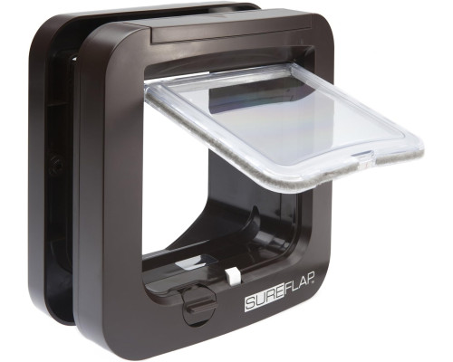 Дверцята для кішок SureFlap SUR001BR з мікрочіпом, RFID-мітки на нашийнику, коричневий (my-19108)