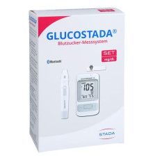 Глюкометр GLUCOSTADA SET (мг/дл)/Глюкометр з індикатором до/після їжі/Bluetooth підключення індикатора (my-19069)
