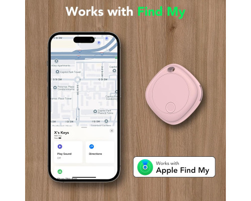 Інтелектуальний Bluetooth-трекер Ajblg для пошуку предметів, сумісний з Apple Find My (тільки iOS)(my-19163)