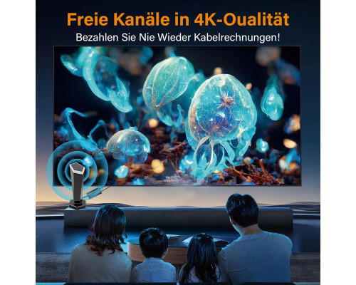 Кімнатна HDTV-антена QGClearSO DE-15806 для телевізорів з магнітною основою, сірий (my-19094)