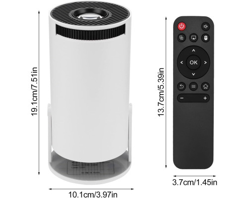 Міні-проектор BESSVWELL HY300, 4K UHD, Android 11, Wi-Fi 6, Bluetooth 5.0, білий (my-19124)